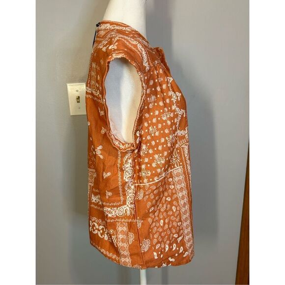 🆕 Rachel Roy linen blend top size S‎ BIN R - Picture 2 of 8